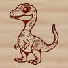 Colorful cartoon dinosaur design suitable for cutting machine templates.