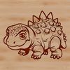 Cute Prehistoric Pal SVG Clip Art A design element featuring a cute dino character in a digital file format suitable for cutting machines or laser engraving.