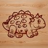 A cute dinosaur graphic designed as a scalable SVG file.