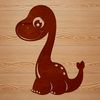Dino Cutie Illustration Vector art of a cute dinosaur for cutting machine designs.