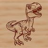 A detailed illustration of a Tyrannosaurus Rex in prehistoric context.