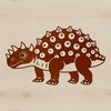 Dinosaur clip art design created as a scalable vector graphic.