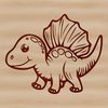 Dino Vector Art Graphics A prehistoric baby dinosaur in a detailed vector illustration.