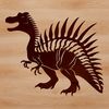 An SVG vector graphic design featuring a dinosaur in a realistic style.