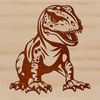 An SVG clip art design featuring a dinosaur silhouette.