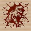 A detailed SVG design featuring a large dinosaur as a clip art element.