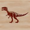 A stylized drawing of a dinosaur, suitable for digital cutting or laser engraving designs.