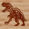 Prehistoric Pal Graphic SVG Design An SVG graphic design of a dinosaur for digital art and craft projects.
