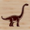 A prehistoric dinosaur illustration in a vector format, suitable for cutting machines like Cricut.