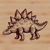 Illustration of a large, ancient dinosaur species in vector format.