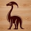 Vector Dino Graphic Design Asset A prehistoric dinosaur illustration in a vector format, suitable for various design applications and cutting machines.