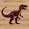 A detailed illustration of a prehistoric dino in a vector format.