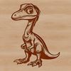Prehistoric Dinosaur SVG Clip Art A detailed SVG design of a dinosaur suitable for cutting machines or laser cutters.