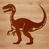 Dinosaur clip art design suitable for digital cutouts