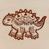 A prehistoric Ankylosaurus dinosaur illustration designed as a vector graphic.