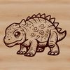 Ankylosaurus Vector Clip Art A prehistoric ankylosaurus dinosaur figure, suitable for vector design and cutting machine use.