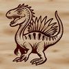 A Cute Spinosaurus Illustration A illustration of a baby Spinosaurus, a prehistoric dinosaur species, created as vector art for commercial and personal use.