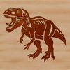 A detailed illustration of a prehistoric dino in vector format, suitable for cutting machines and laser cutters.