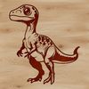 A colorful illustration of a prehistoric dinosaur in vector format.
