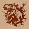A prehistoric dino illustration in vector format, suitable for cutting machines like Cricut.
