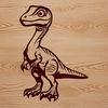 Illustrative vector graphic of a baby prehistoric dinosaur.