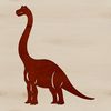 Prehistoric Dinosaur Illustration Vector Large prehistoric brachiosaurus dinosaur figure in vector format, suitable for digital cutting machines and laser cutters.