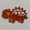 Crested Herbivore Illustration Illustrative design of an Ankylosaurus dinosaur with armor plates, suitable for vector art and cutting machine projects.