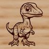 Vector Baby Dino Design A simple illustration of a prehistoric baby dinosaur in a vector format.