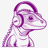 Fun Design Elements SVG A colorful illustration of a lizard with a fun twist, perfect for designers and crafters.