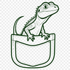 Small Lizard Vector Design A small green reptile with scaly skin and a long tail, suitable for use in digital designs.
