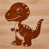A prehistoric baby dinosaur illustration in a vector format.
