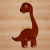A prehistoric brachiosaurus dinosaur standing in a lush green environment.