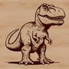 Prehistoric Predator Vector Graphic A prehistoric Tyrannosaurus Rex dinosaur figure illustrated as a vector graphic.