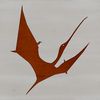 A detailed illustration of a Pteranodon in flight, a prehistoric flying reptile.