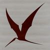 Flying Dino Illustration SVG Illustrative silhouette of a Pteranodon, a prehistoric flying reptile.