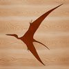 A prehistoric Pteranodon dinosaur silhouette in vector format.