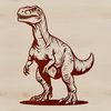 Vector art of a realistic dinosaur design.