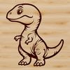 Little Dino Friend A colorful vector art design of a small dinosaur figure.