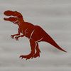 A digital representation of a T rex as a vector graphic.