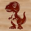 A prehistoric baby dinosaur, specifically a T Rex, depicted in vector format.