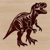 T Rex Dinosaur Clipart Illustration A prehistoric dinosaur, the Tyrannosaurus Rex, depicted in vector art format.
