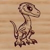 A prehistoric baby dinosaur in a vector illustration.