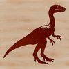 A prehistoric dino illustration rendered as a vector art design.