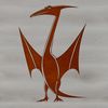 A prehistoric pteranodon dinosaur in a detailed vector illustration.