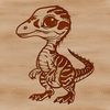 Cute Dino Vector Art A detailed vector graphic of a dinosaur for cutting machine projects.