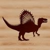 Spinosaurus Dinosaur SVG Clip Art Design A prehistoric Spinosaurus dinosaur illustration in a vector format, suitable for digital design.