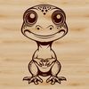 A prehistoric baby dino in vector art format.