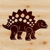 Dinosaur silhouette design suitable for cutting machines and pyrography projects.