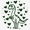 Free Unique Dinosaur Stencil DXF - Commercial Use