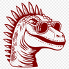 Creative Dinosaur Wearing Sunglasses